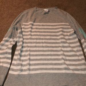 Stripe sweater with 💙 on the sleeve